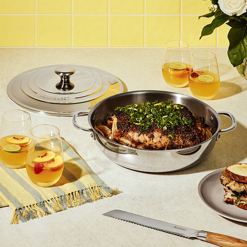 Stainless Steel Braiser and Braising Pan Le Creuset